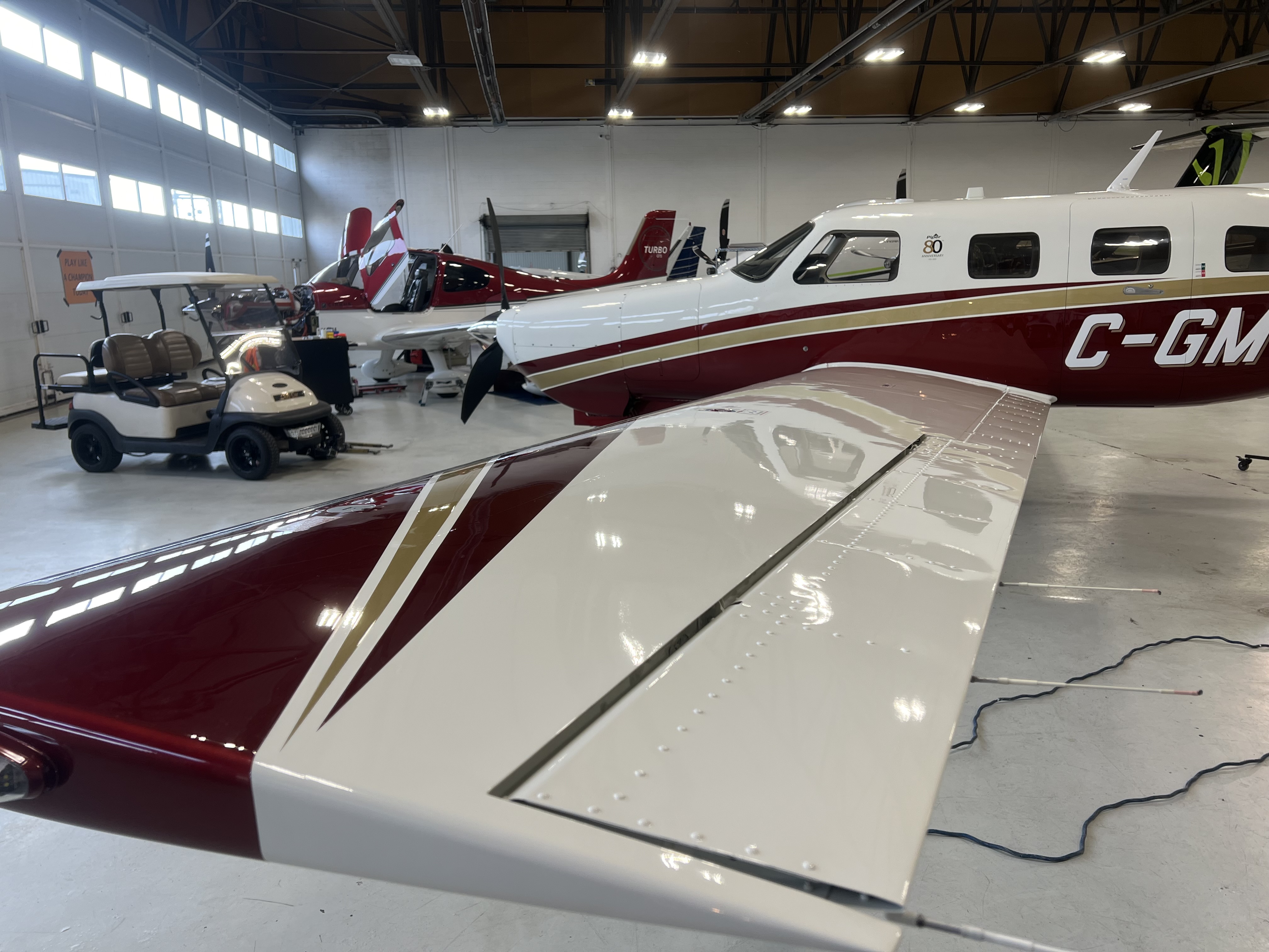 Piper twin aircraft paint correction and polishing GTA