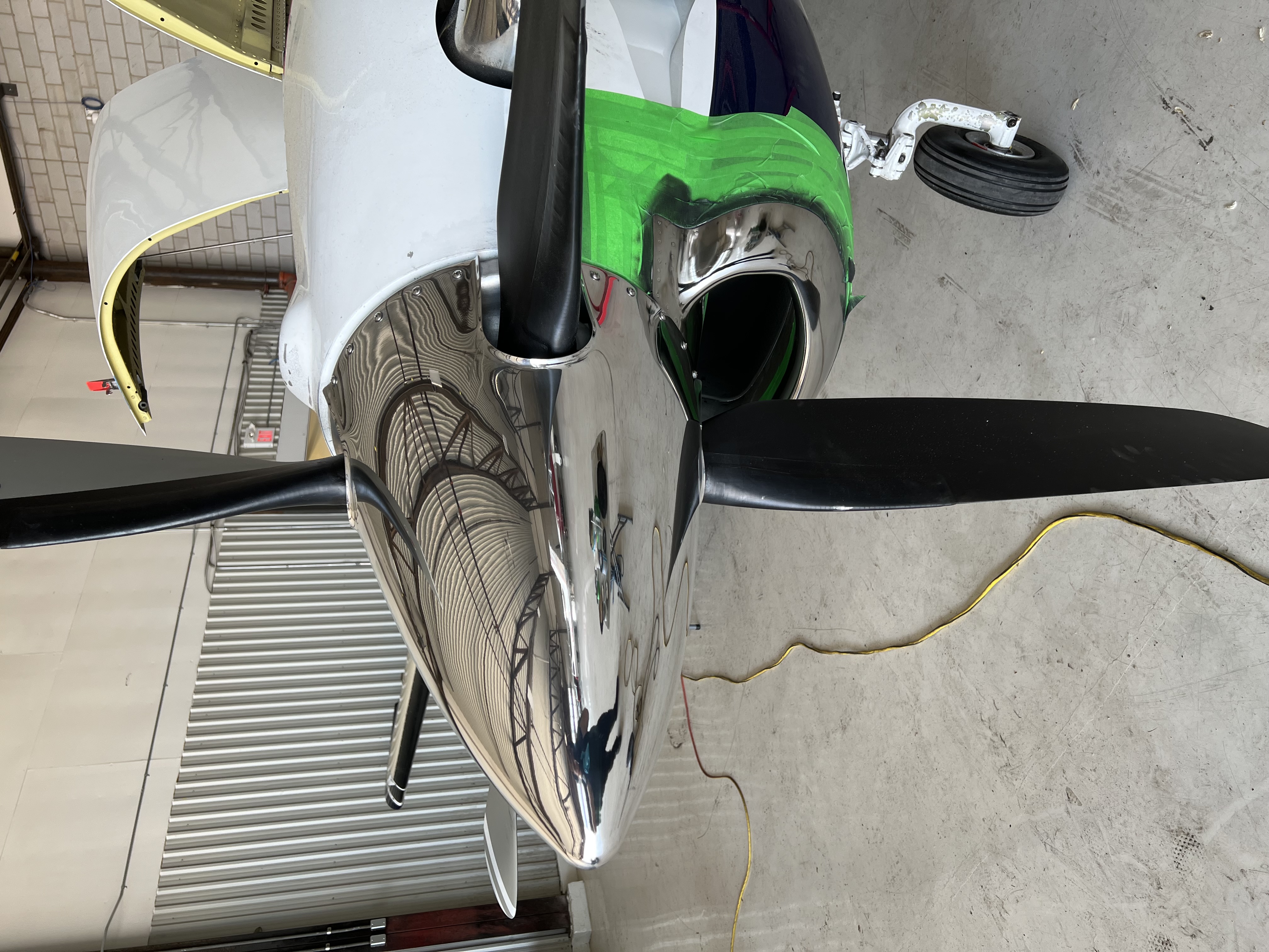 Mirror polished Piper Aztec brightwork restoration Ontario